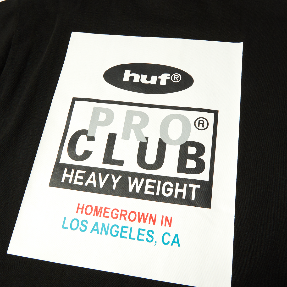 Huf x PROCLUB Heavyweight T-Shirt Black