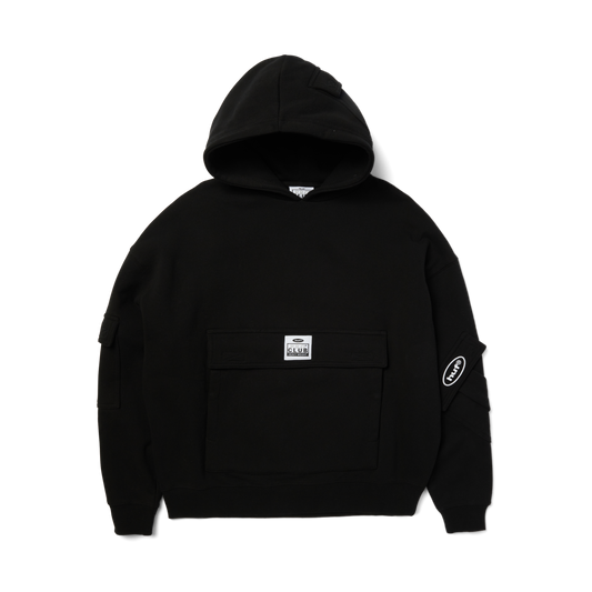 Huf x PROCLUB Multi Pocket Hoodie Black