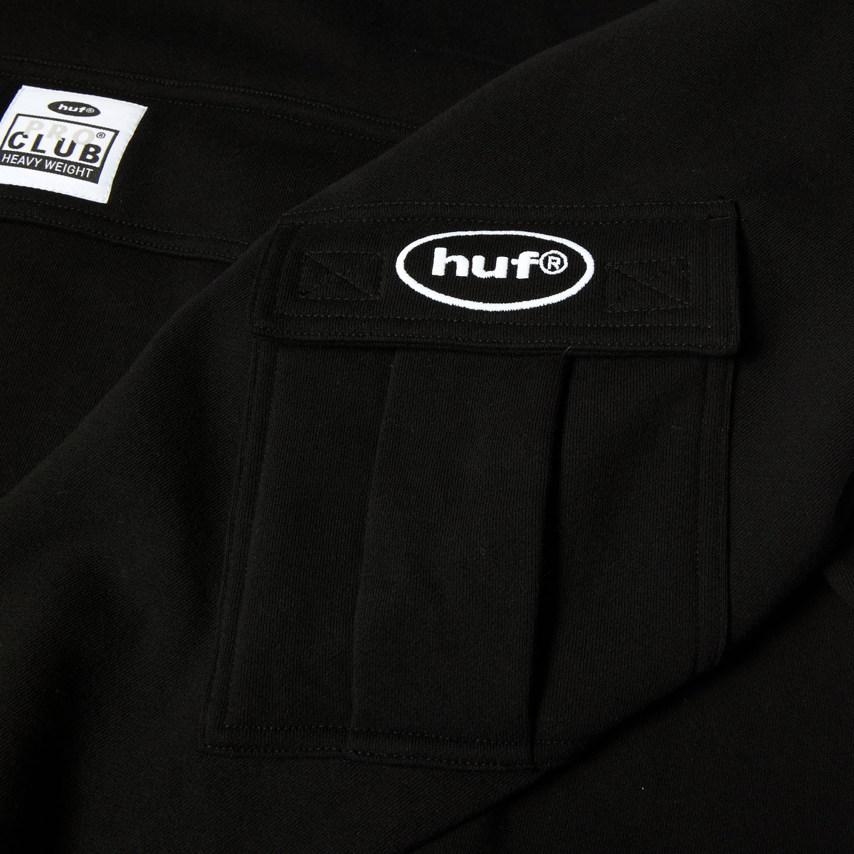 Huf x PROCLUB Multi Pocket Hoodie Black