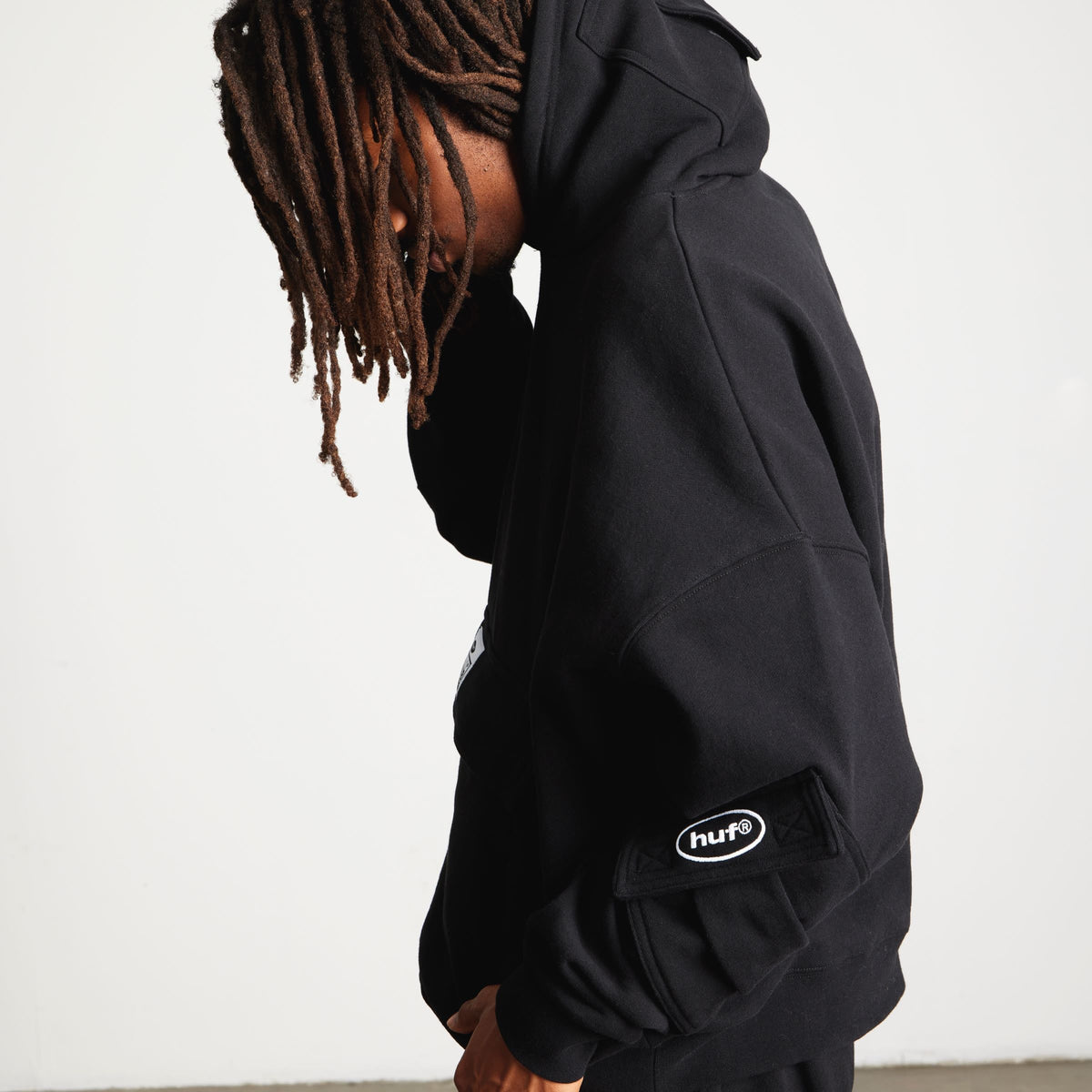 Huf x PROCLUB Multi Pocket Hoodie Black
