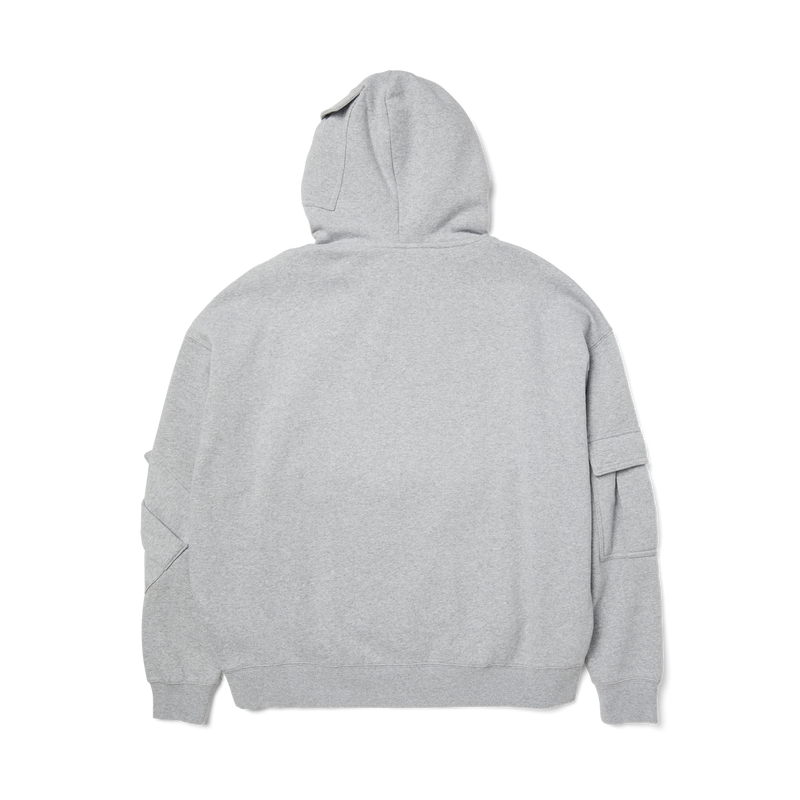 Huf x PROCLUB Multi Pocket Hoodie Heather Grey