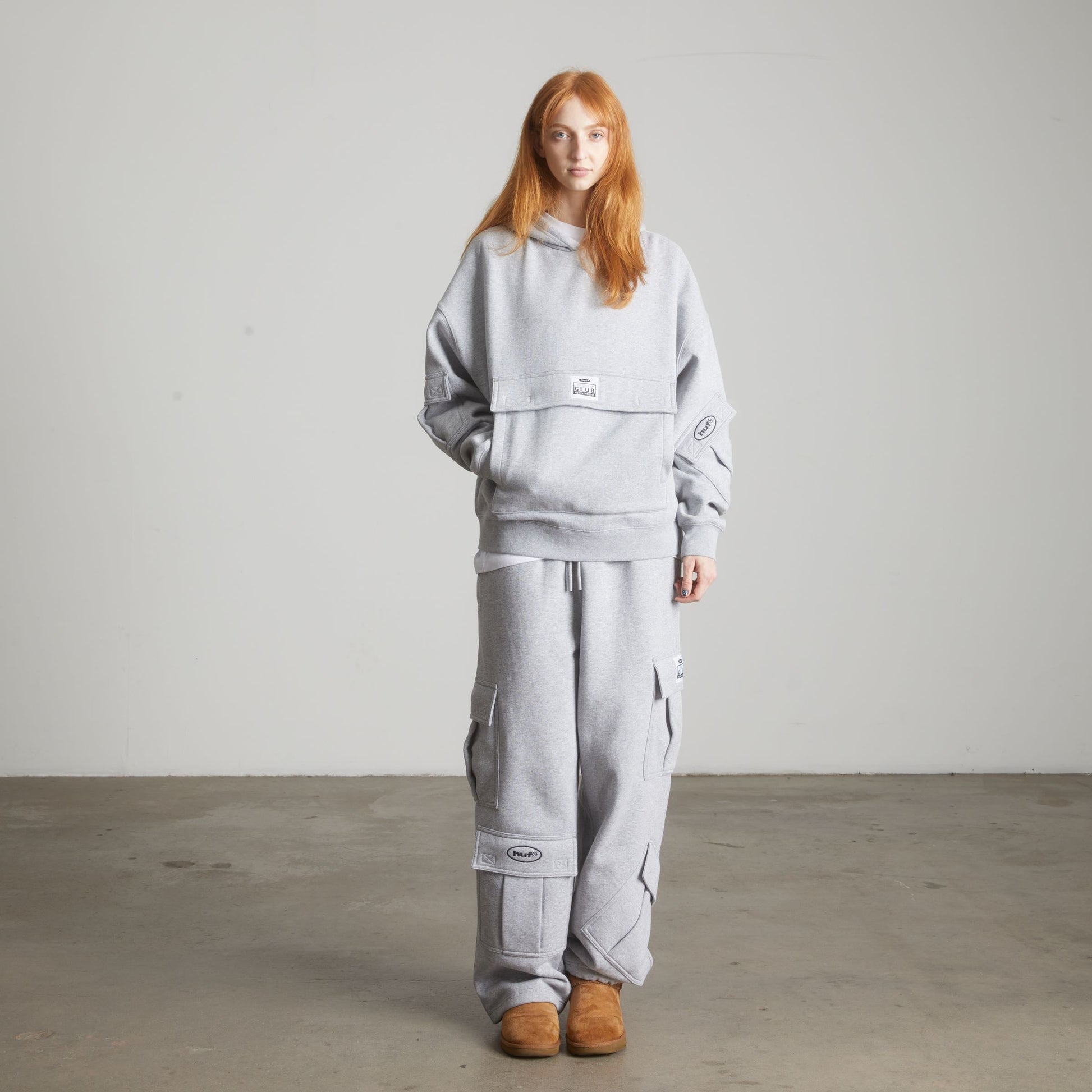 Huf x PROCLUB Multi Pocket Pant Heather Grey