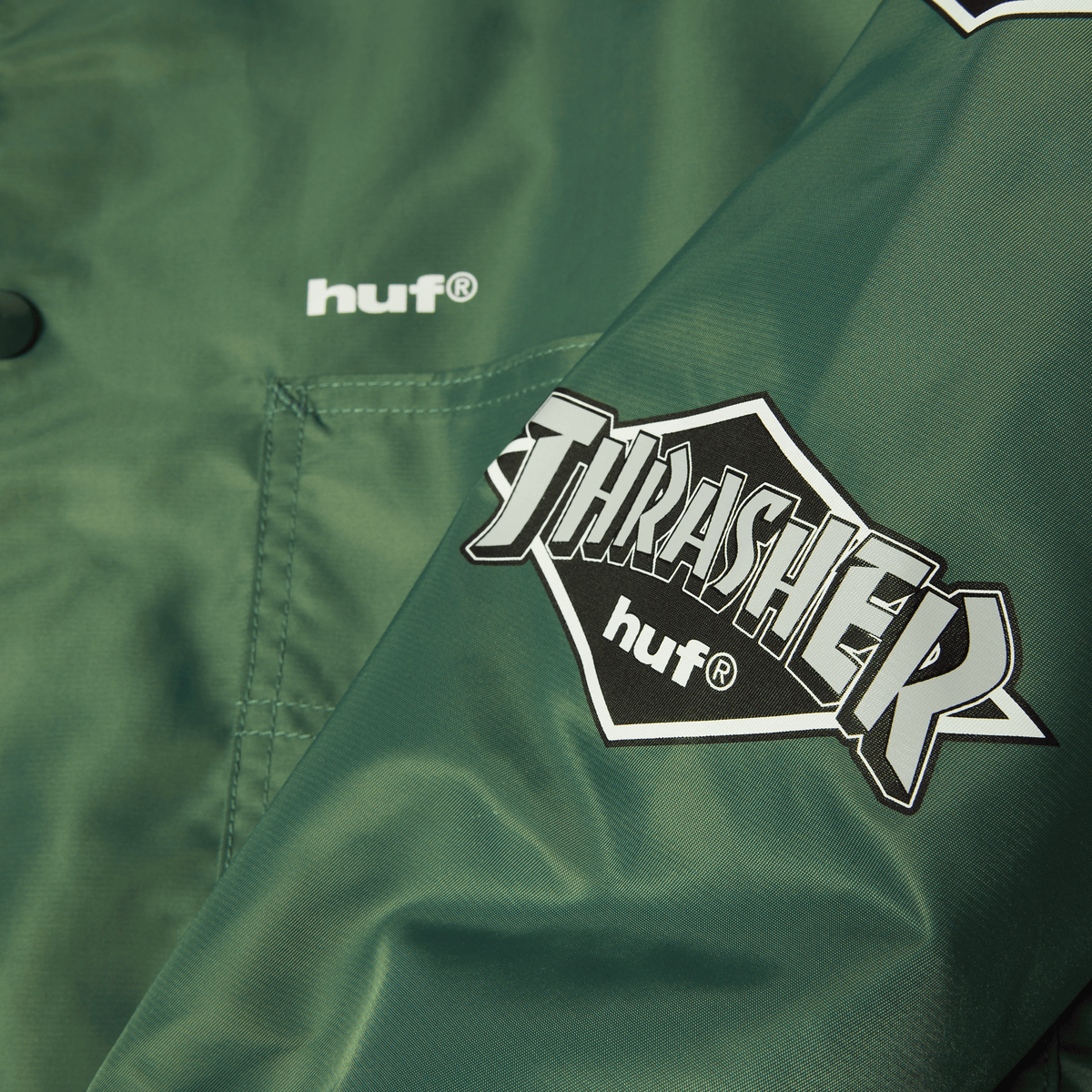 HUF x Thrasher Logo Jacket - Forest Green