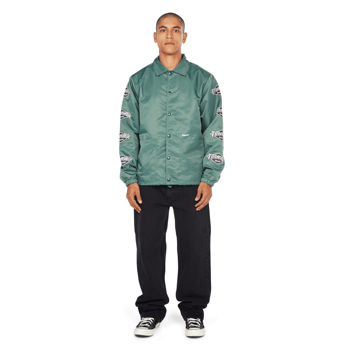 HUF x Thrasher Logo Jacket - Forest Green