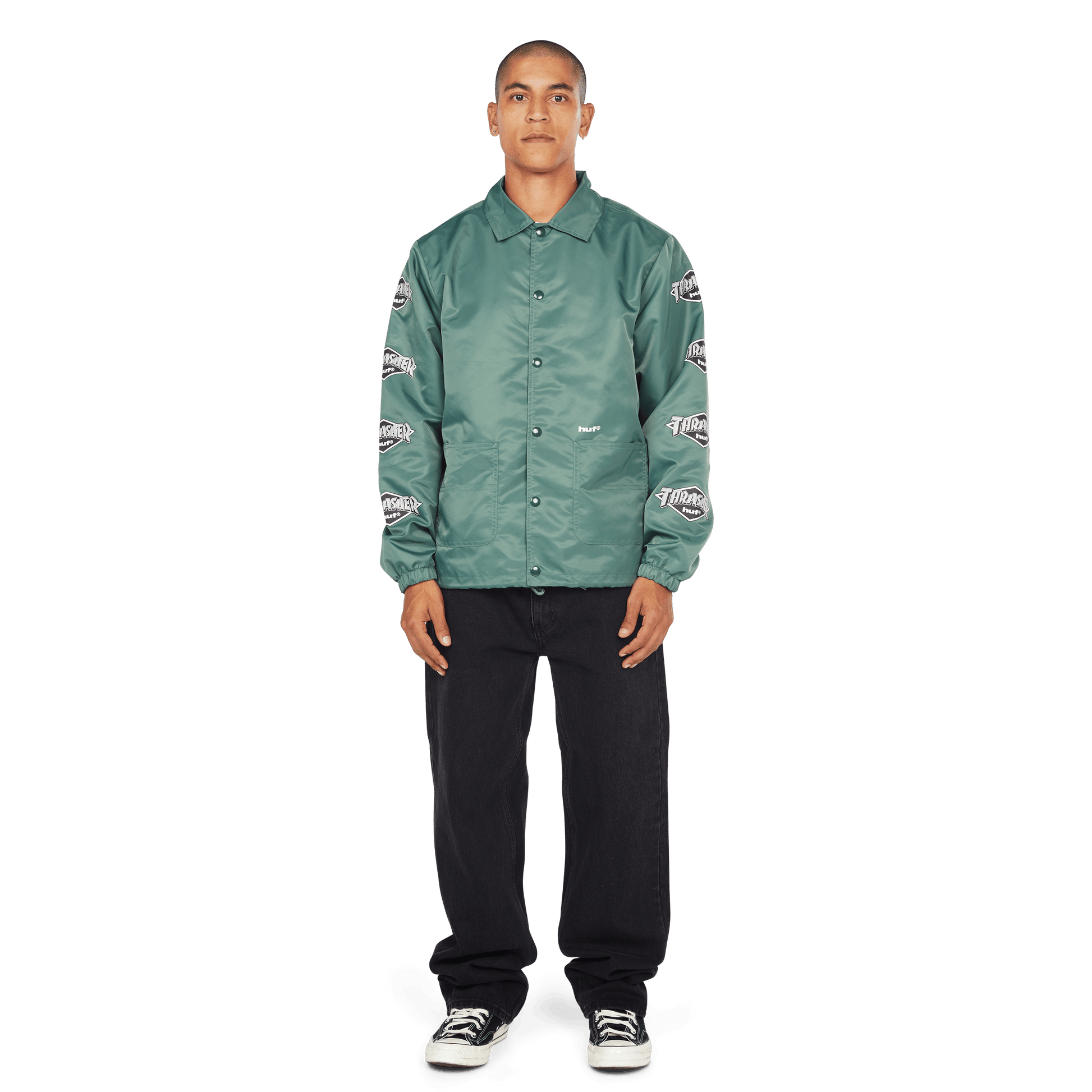 HUF x Thrasher Logo Jacket - Forest Green