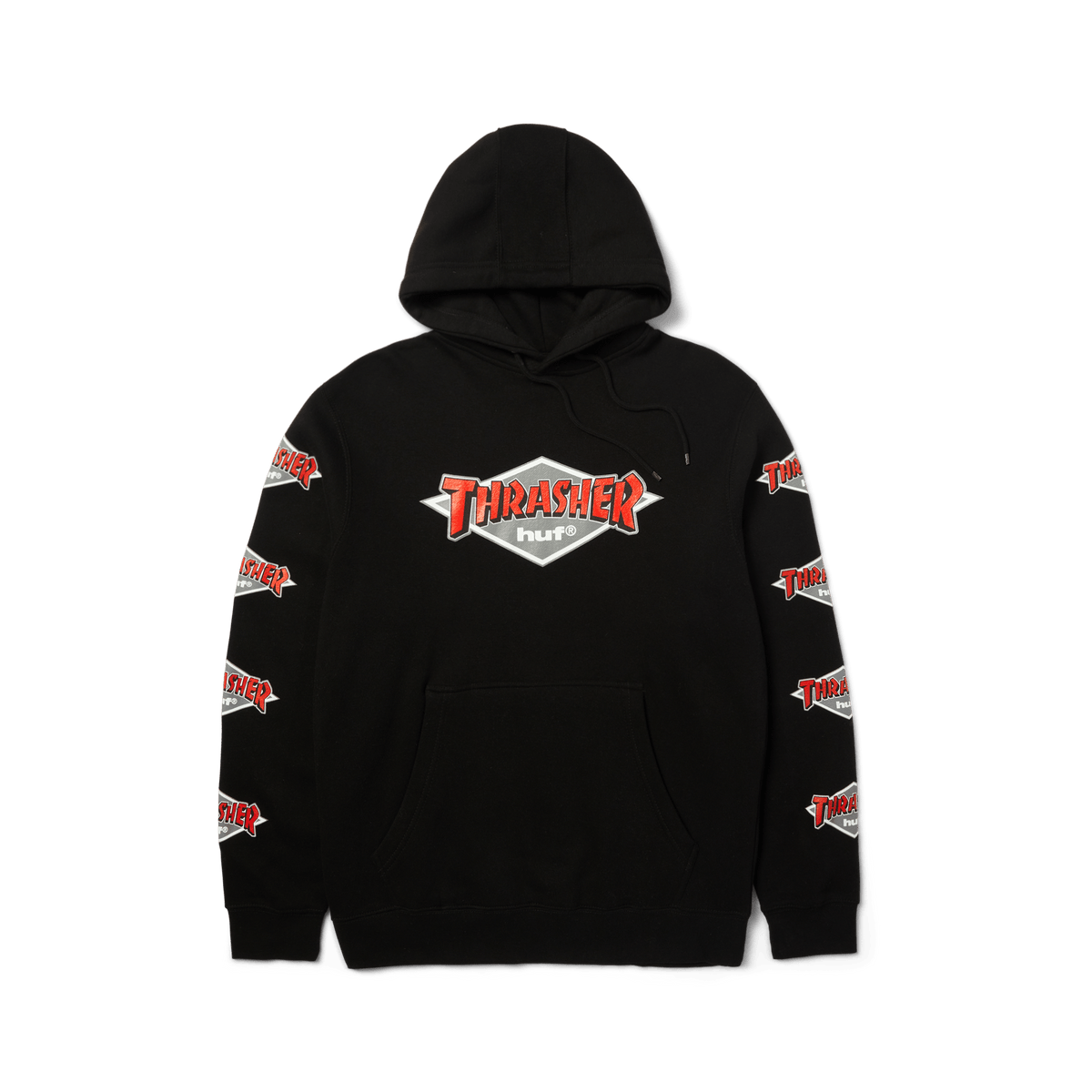 HUF x Thrasher Logo Hoodie - Black