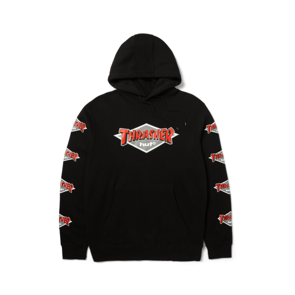 HUF x Thrasher Logo Hoodie - Black