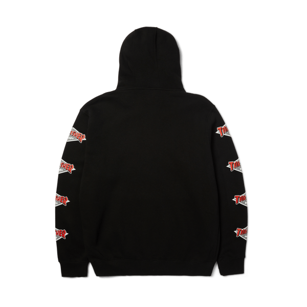 HUF x Thrasher Logo Hoodie - Black