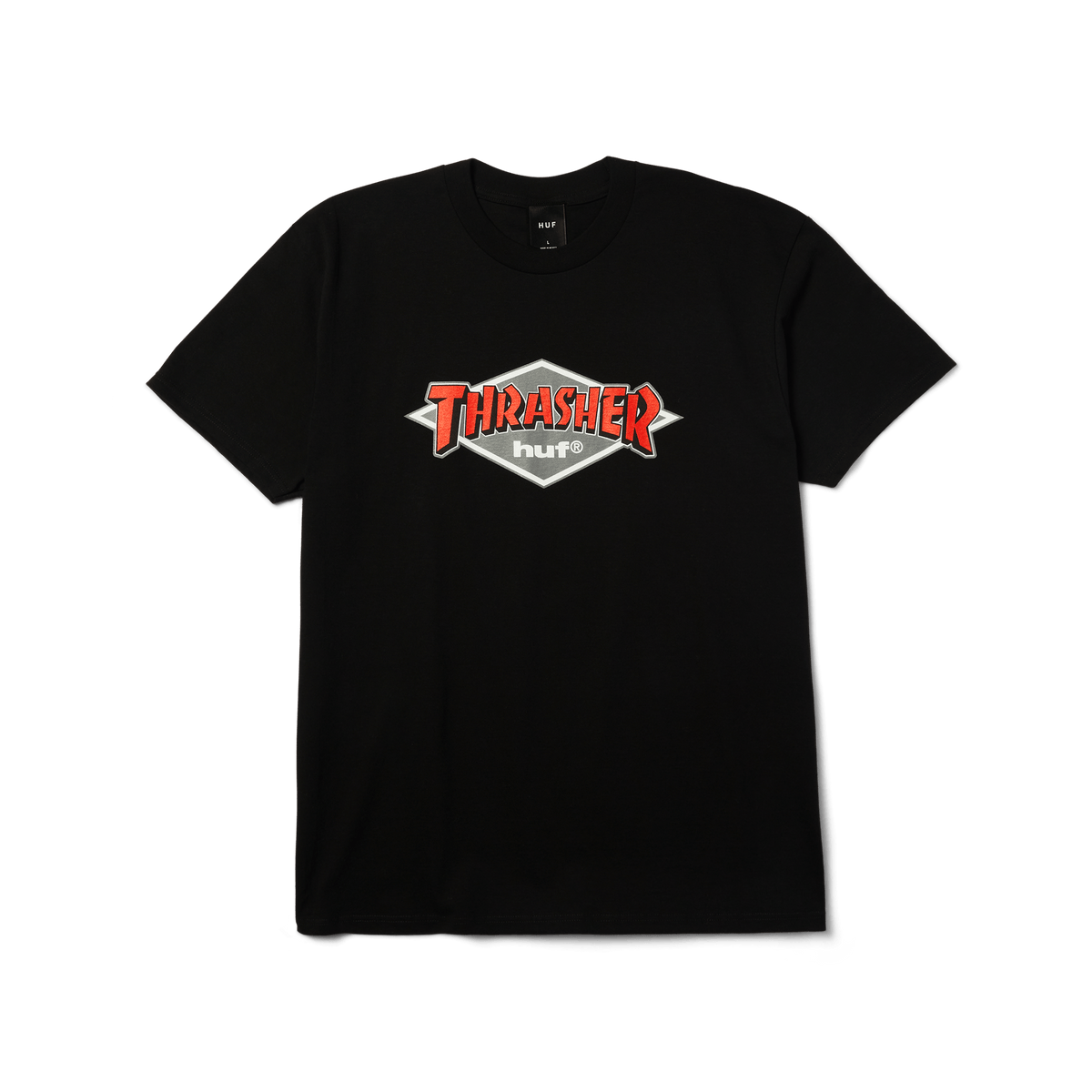 HUF x Thrasher Logo T-Shirt - Black