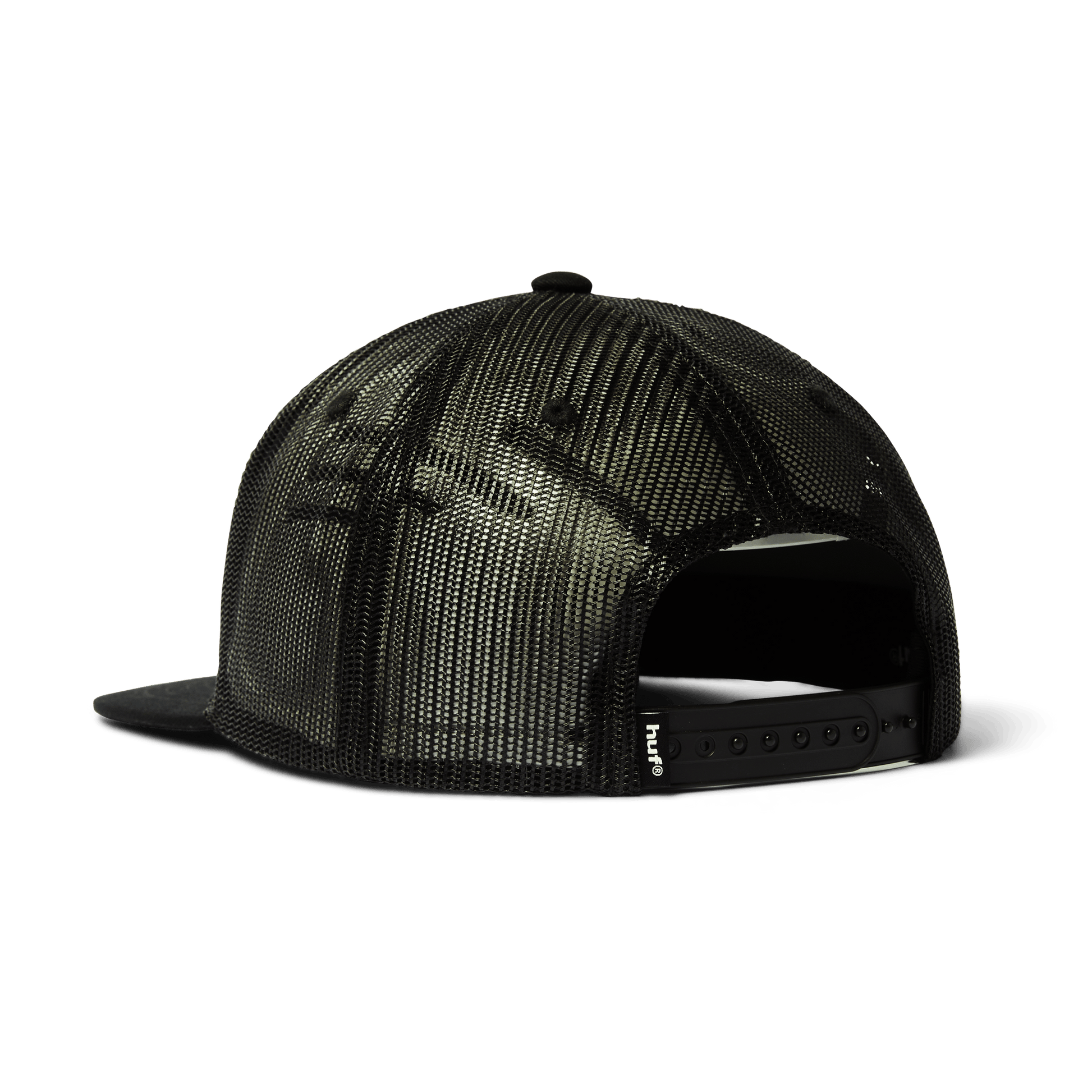 HUF x Thrasher Logo Twill Trucker Hat - Black