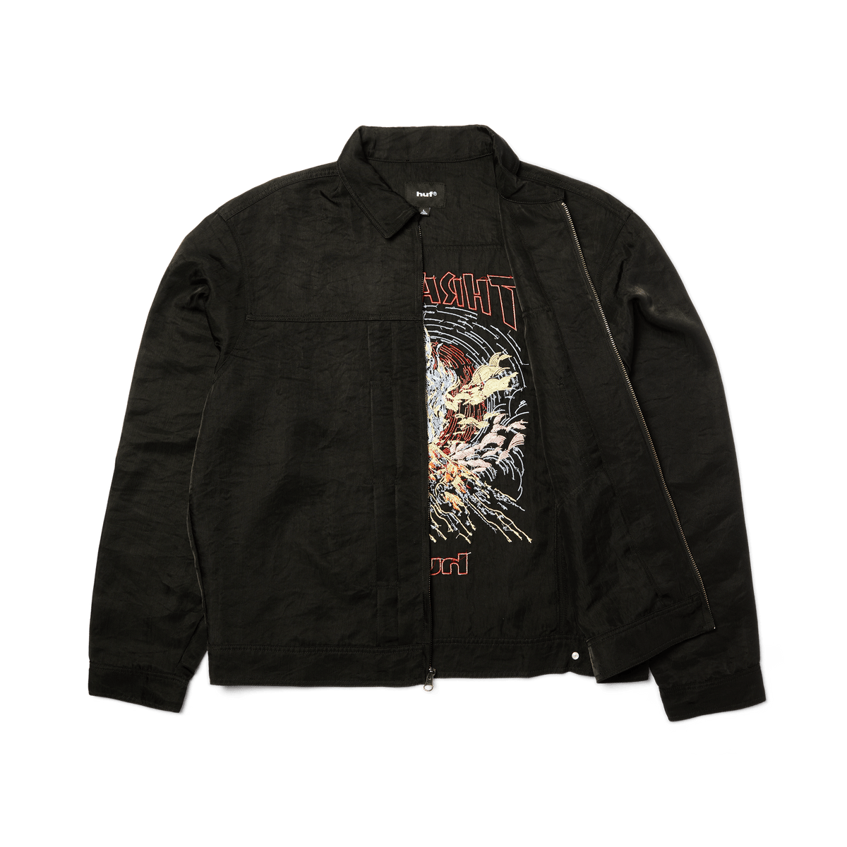 HUF x Thrasher Trucker Jacket - Black