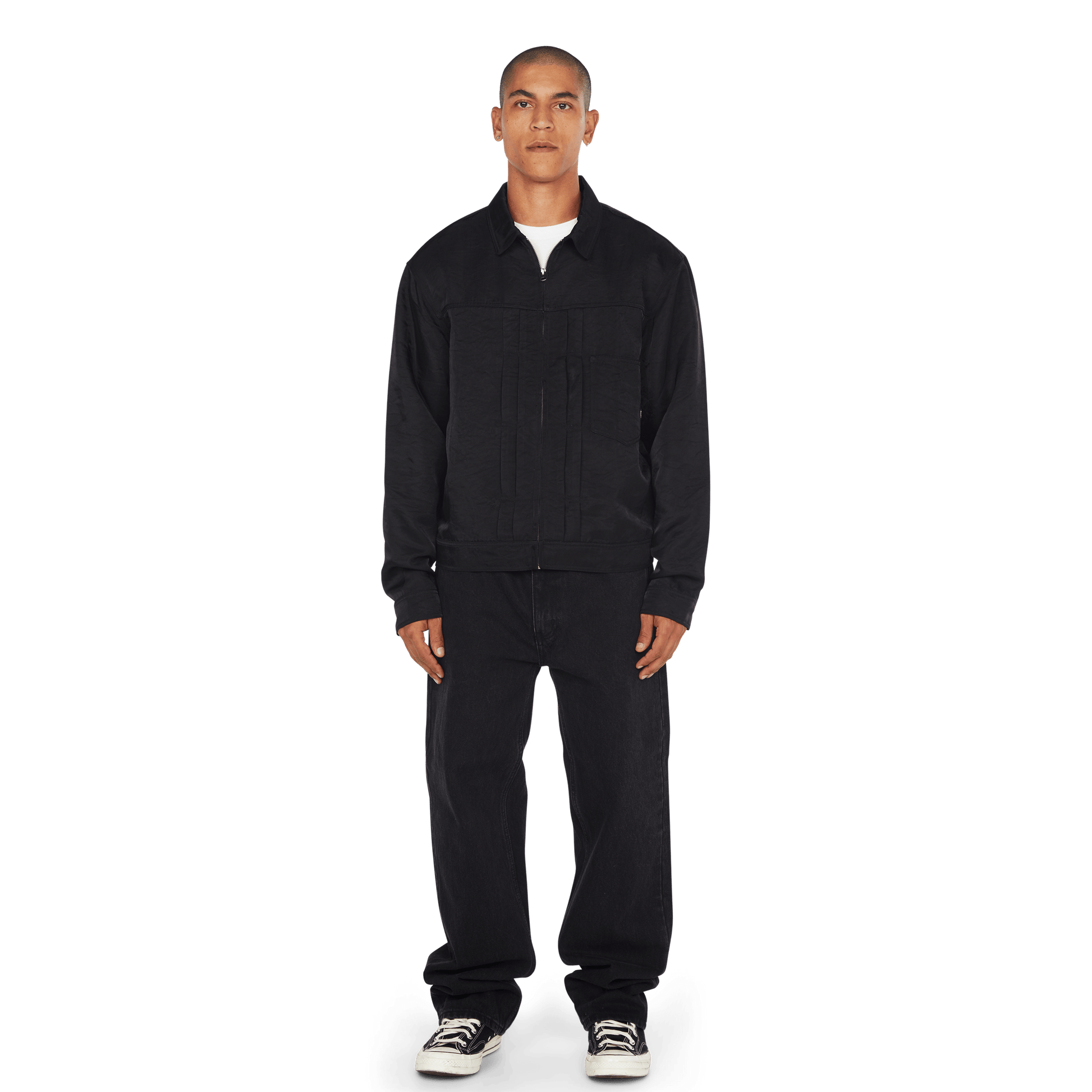 HUF x Thrasher Trucker Jacket - Black