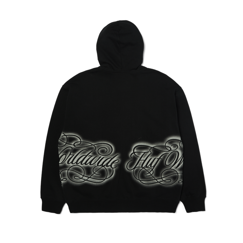 HUF International Luxury Full-Zip Hoodie Black