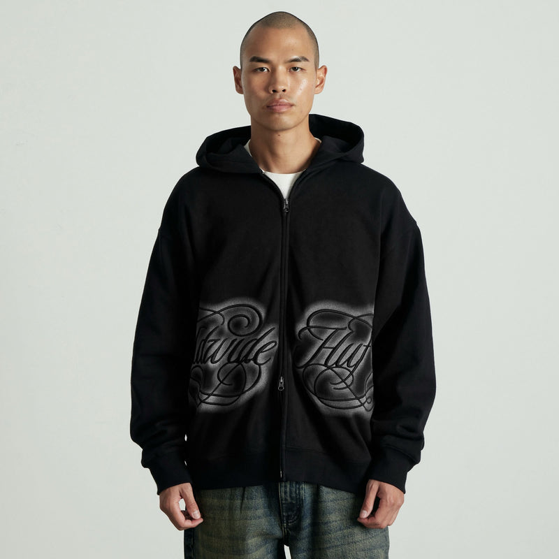 HUF International Luxury Full-Zip Hoodie Black