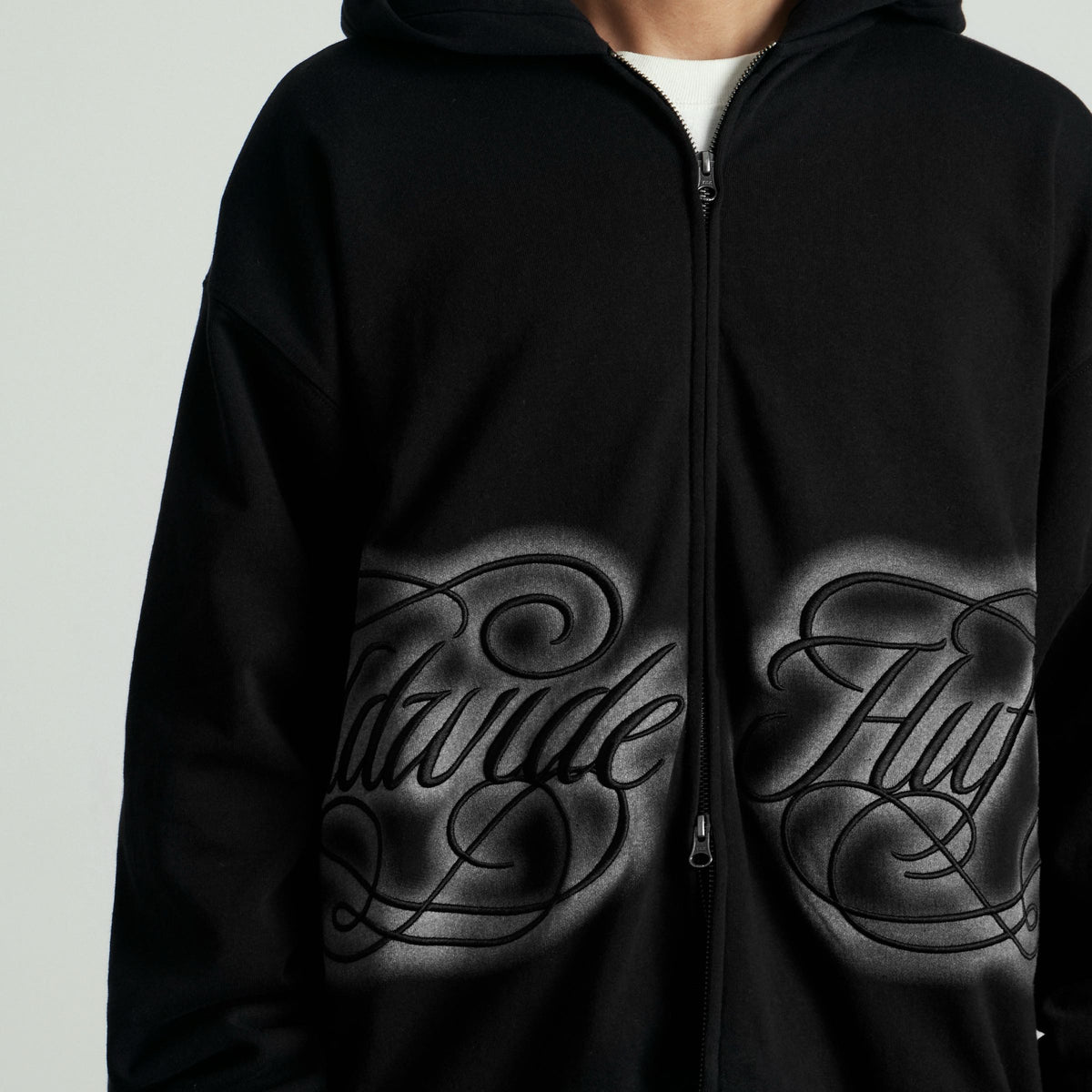HUF International Luxury Full-Zip Hoodie Black