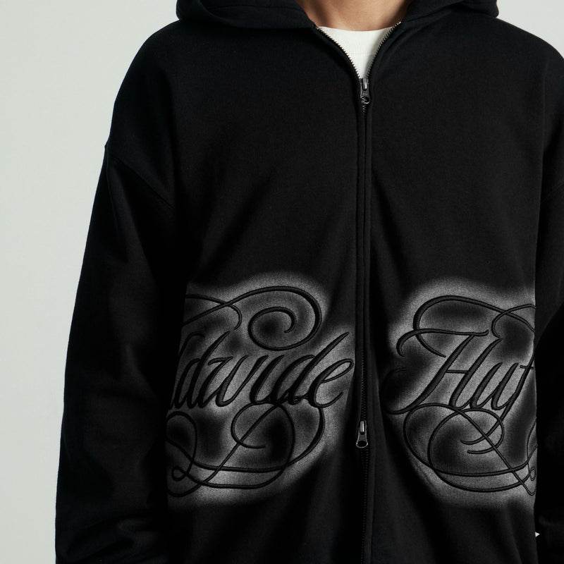 HUF International Luxury Full-Zip Hoodie Black