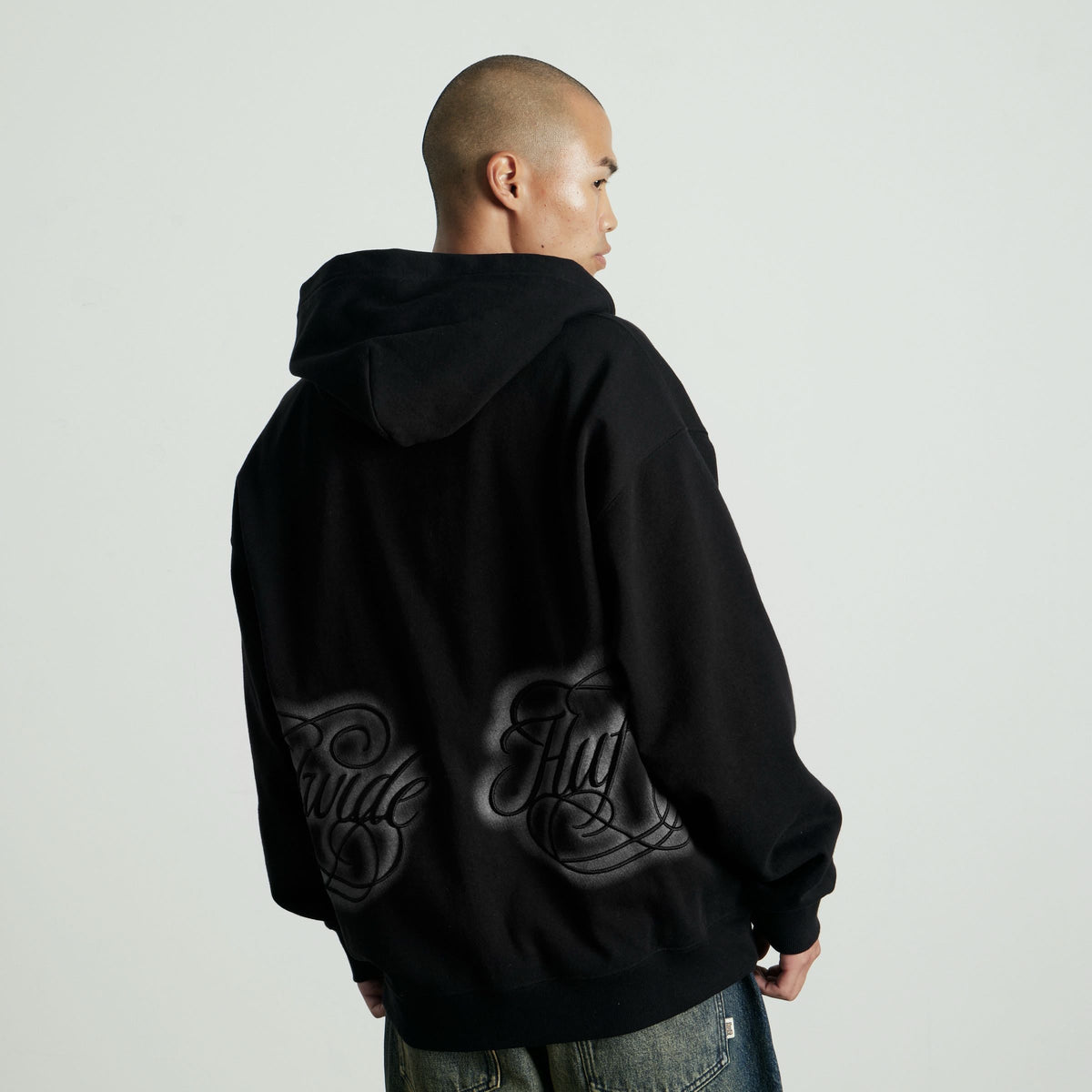 HUF International Luxury Full-Zip Hoodie Black