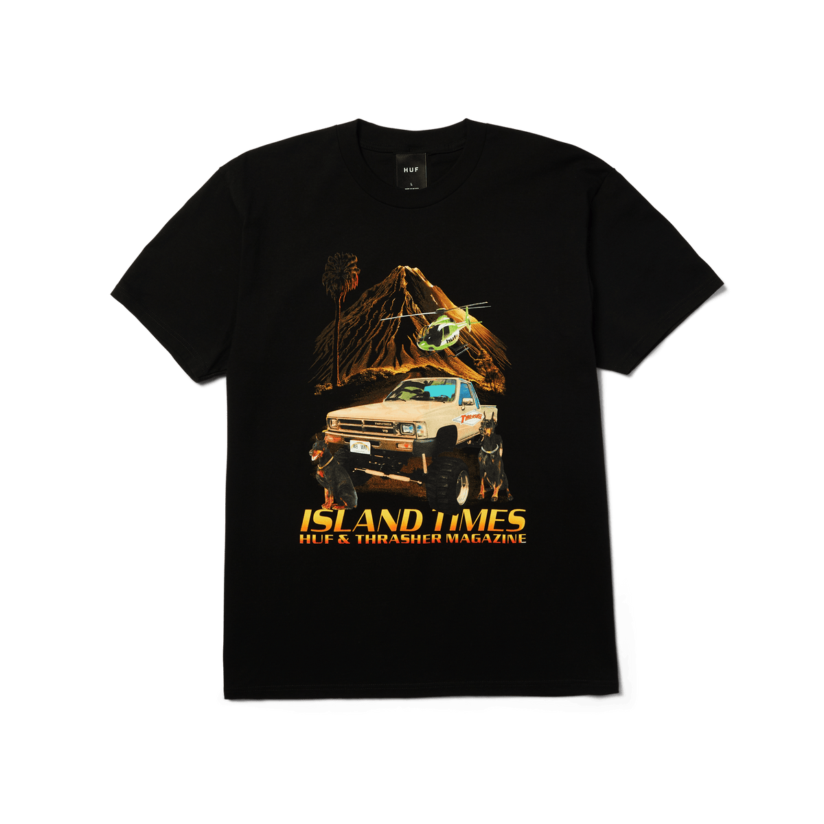 HUF x Thrasher Island Times T-Shirt - Black