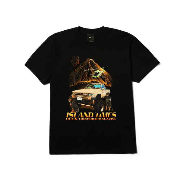HUF x Thrasher Island Times T-Shirt - Black