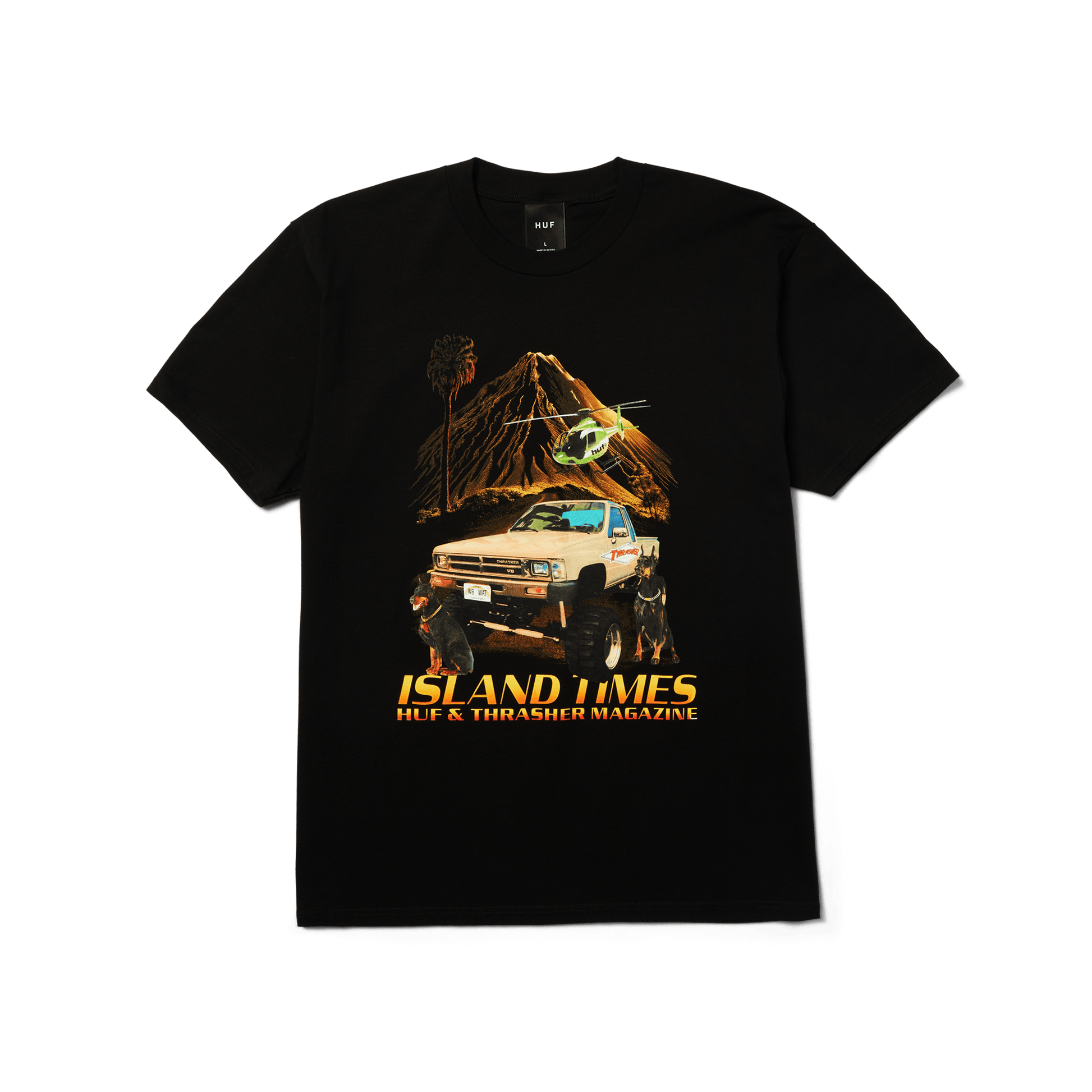 HUF x Thrasher Island Times T-Shirt - Black