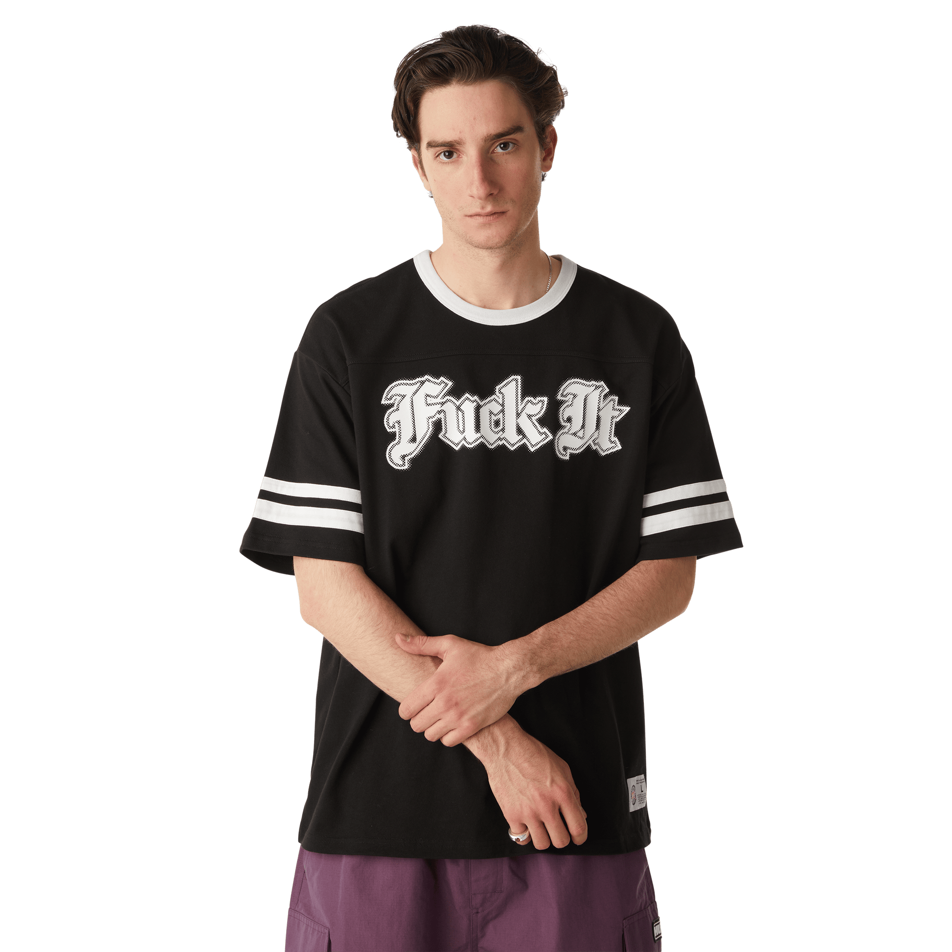 Huf Ives Football Shirt Black