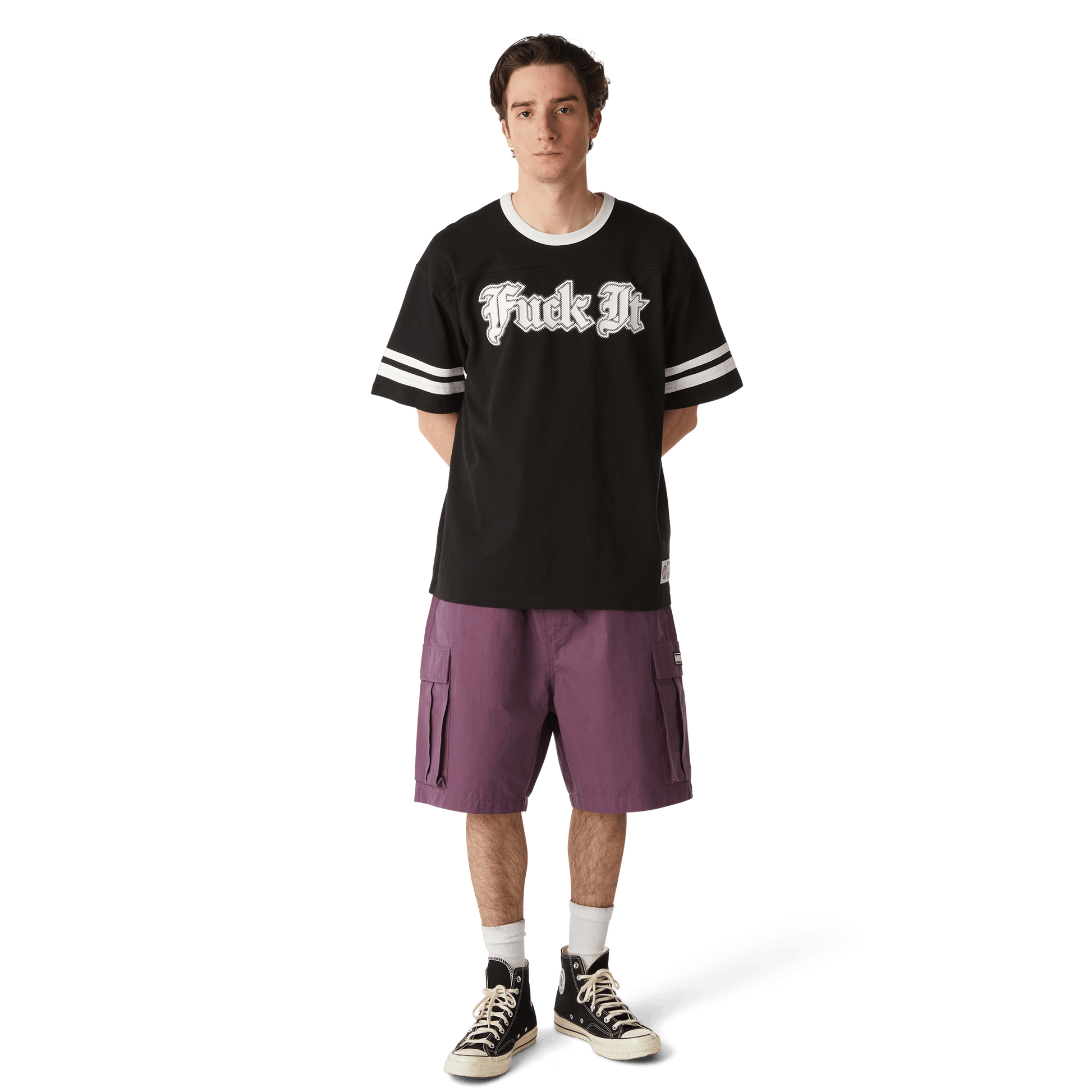 Huf Ives Football Shirt Black
