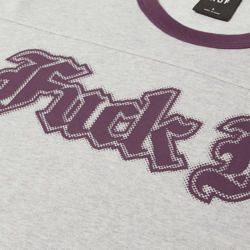 Huf Ives Football Shirt Heather Grey