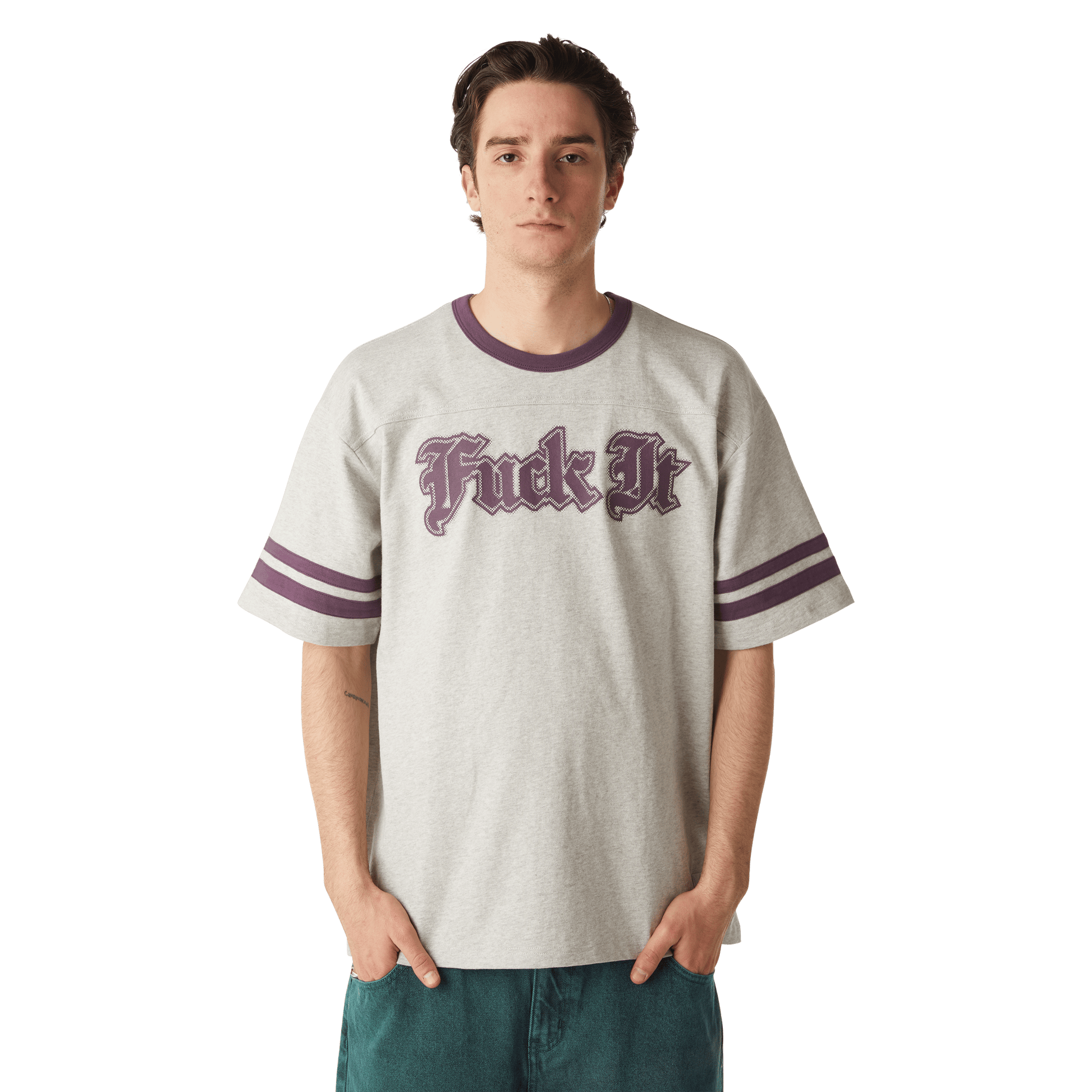 Huf Ives Football Shirt Heather Grey