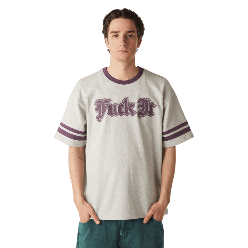 Huf Ives Football Shirt Heather Grey