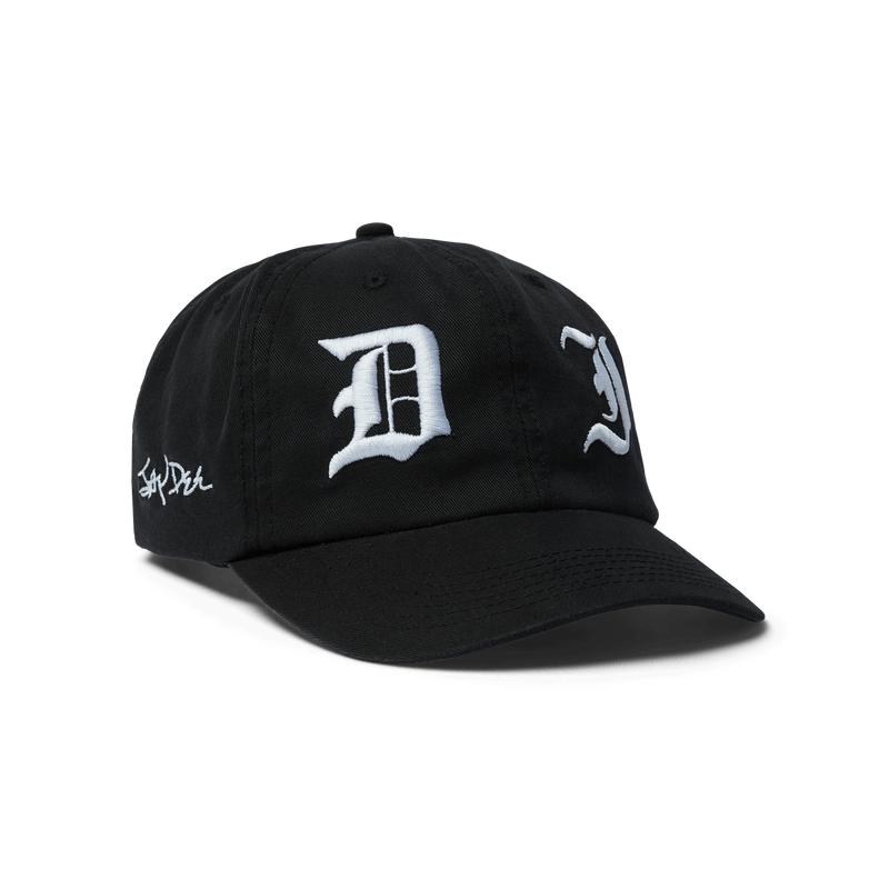 Huf x J Dilla Washed Snapback Hat Washed Black