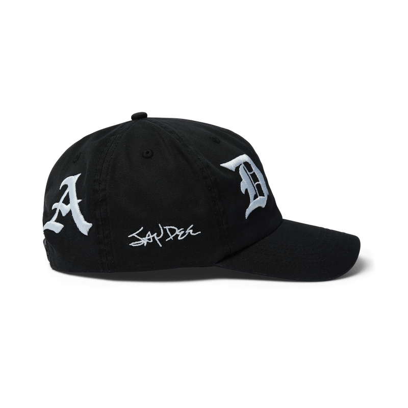 Huf x J Dilla Washed Snapback Hat Washed Black