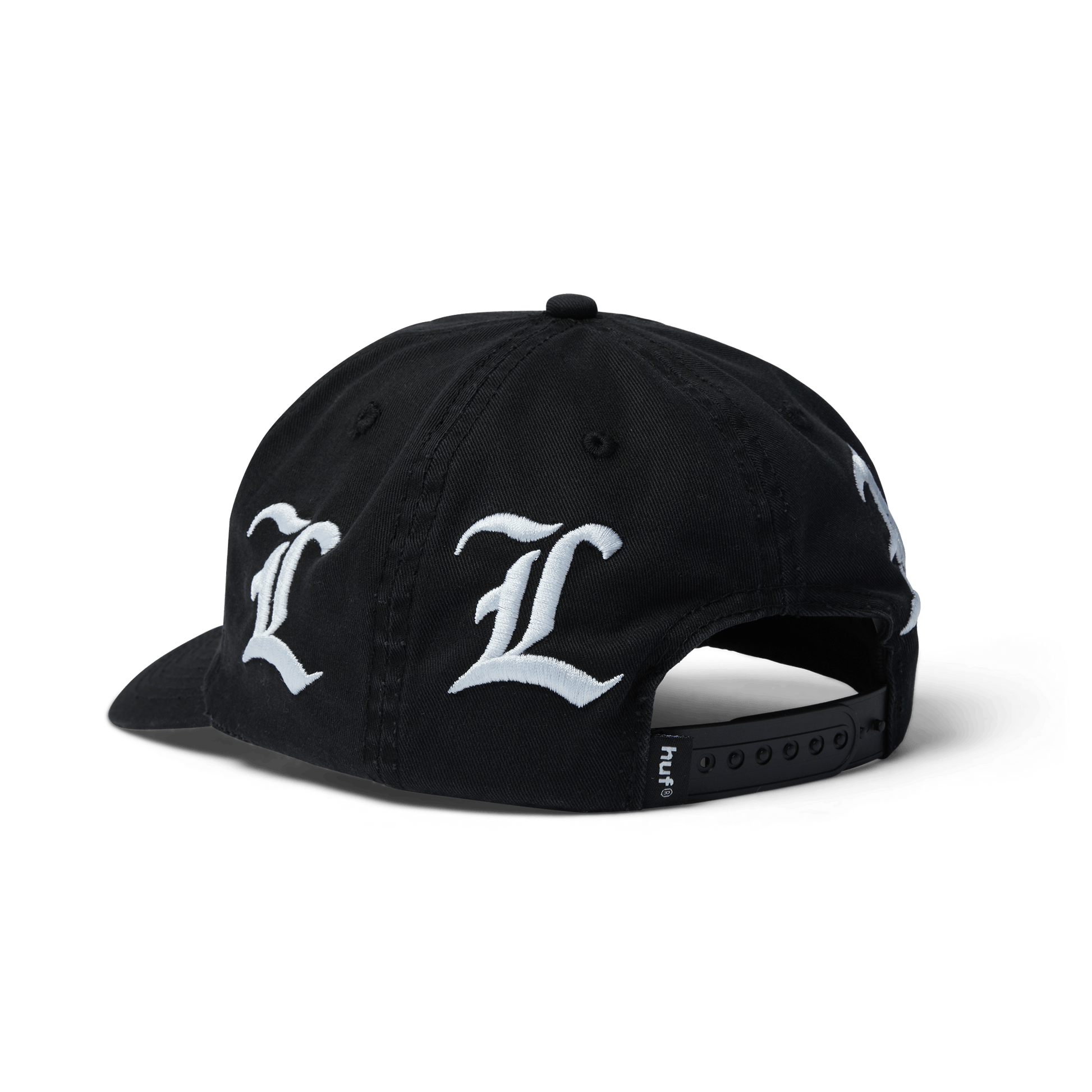 Huf x J Dilla Washed Snapback Hat Washed Black