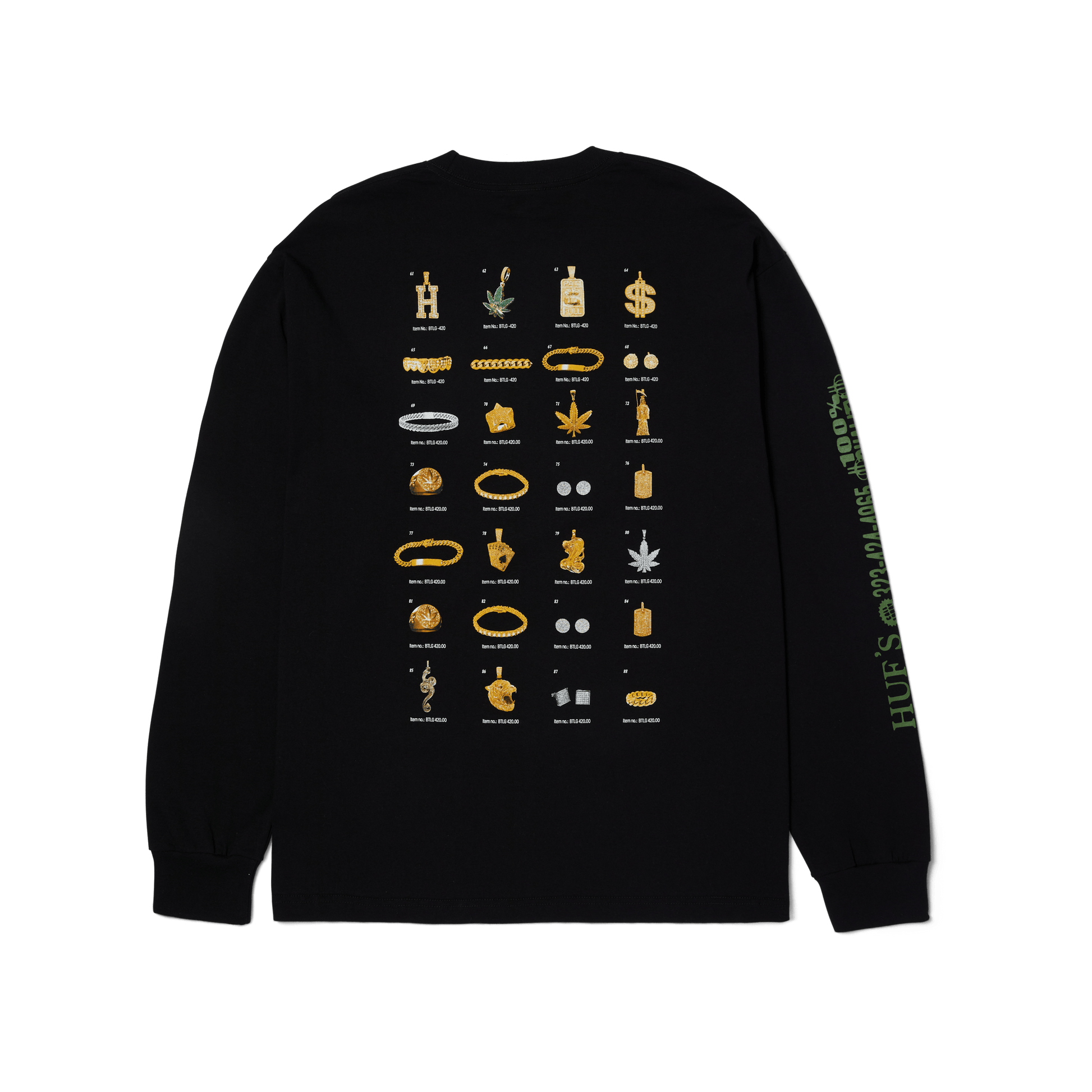 Huf Jewelry Long Sleeve T-Shirt Black