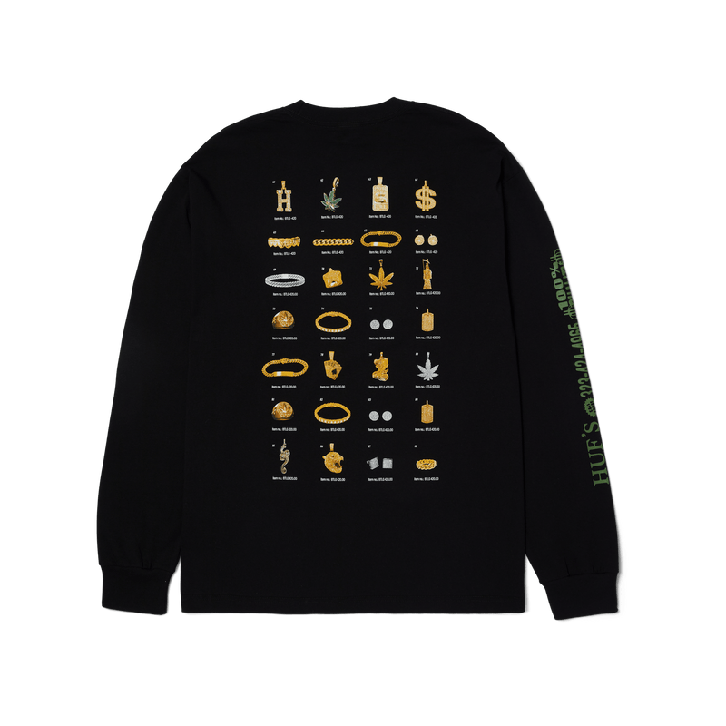 Huf Jewelry Long Sleeve T-Shirt Black