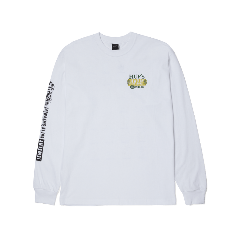 Huf Jewelry Long Sleeve T-Shirt White