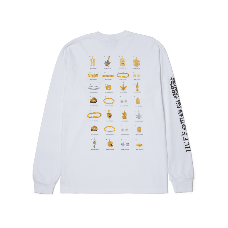 Huf Jewelry Long Sleeve T-Shirt White