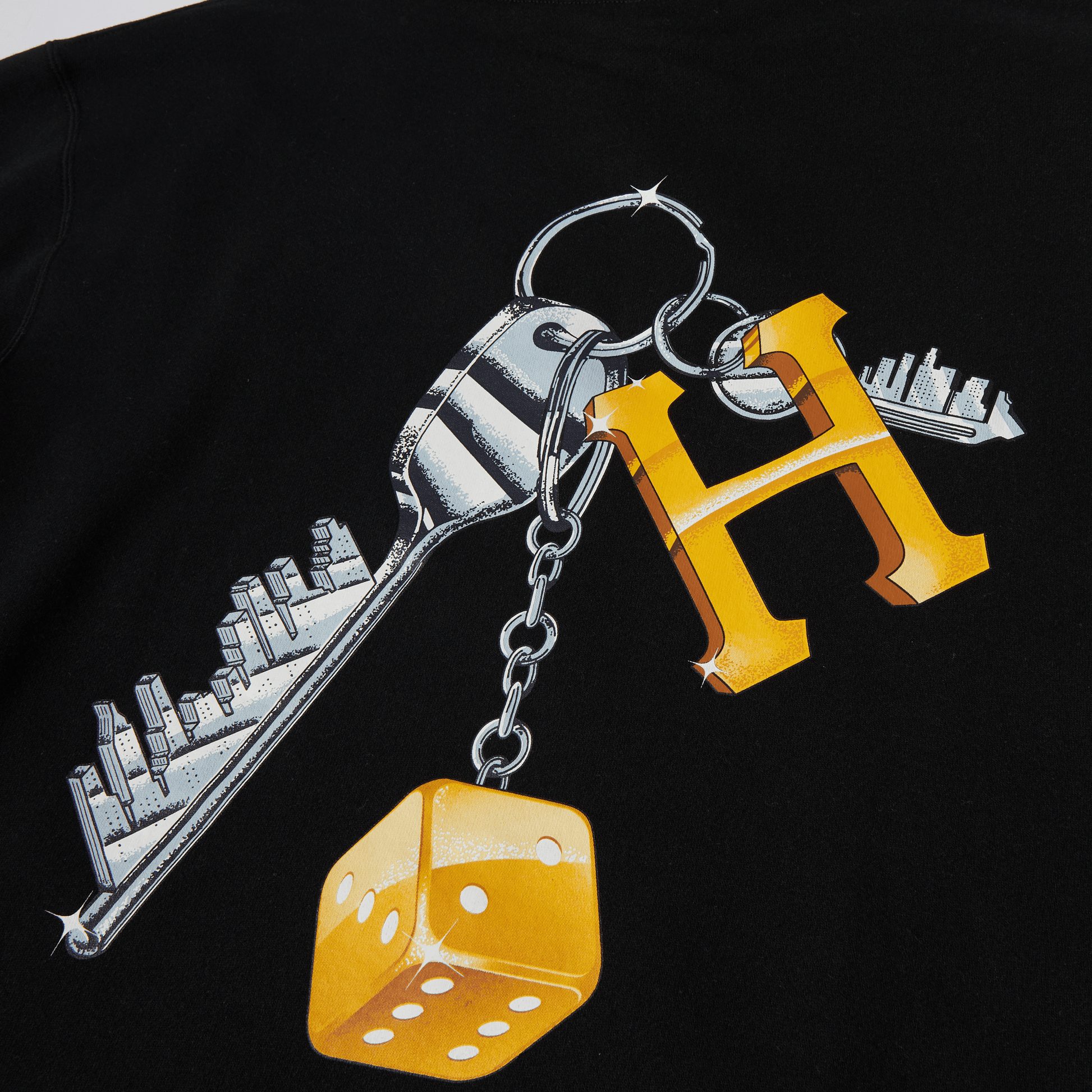 Huf Keys To The City Pullover Hoodie Black