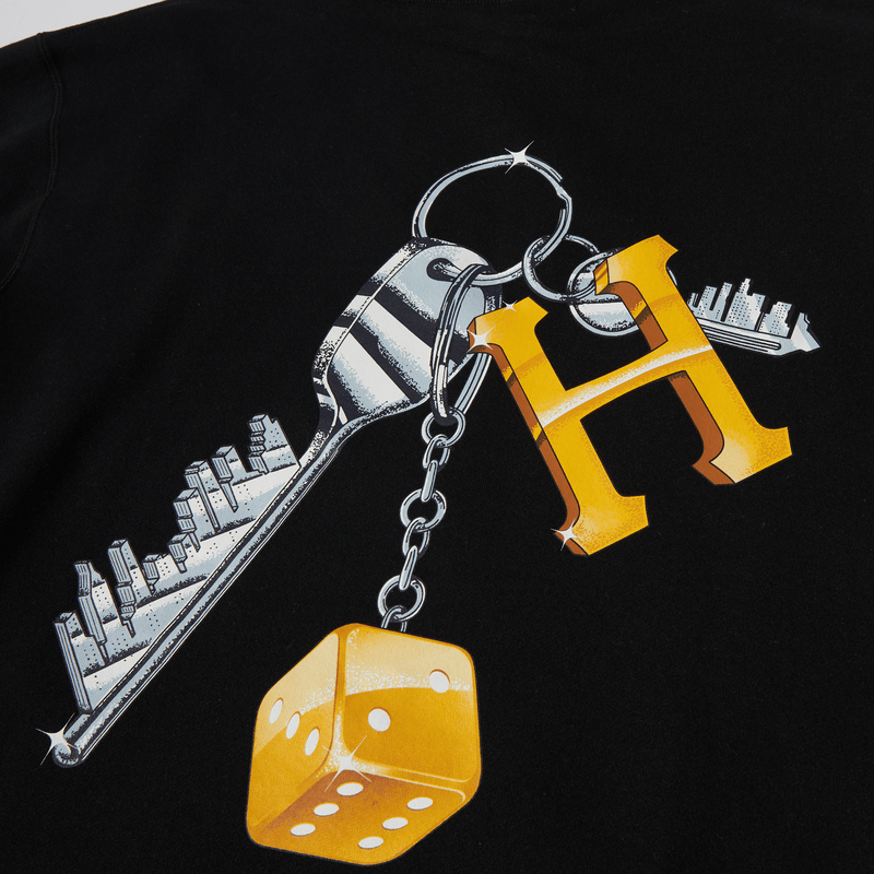 Huf Keys To The City Pullover Hoodie Black