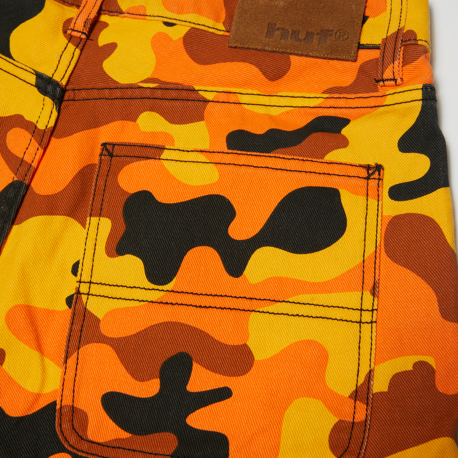 Huf Kinda Loose Double Knee Camo Short Lava