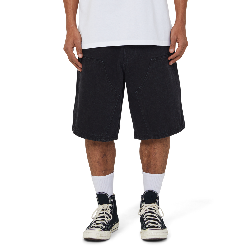 Huf Kinda Loose Double Knee Short Faded Black