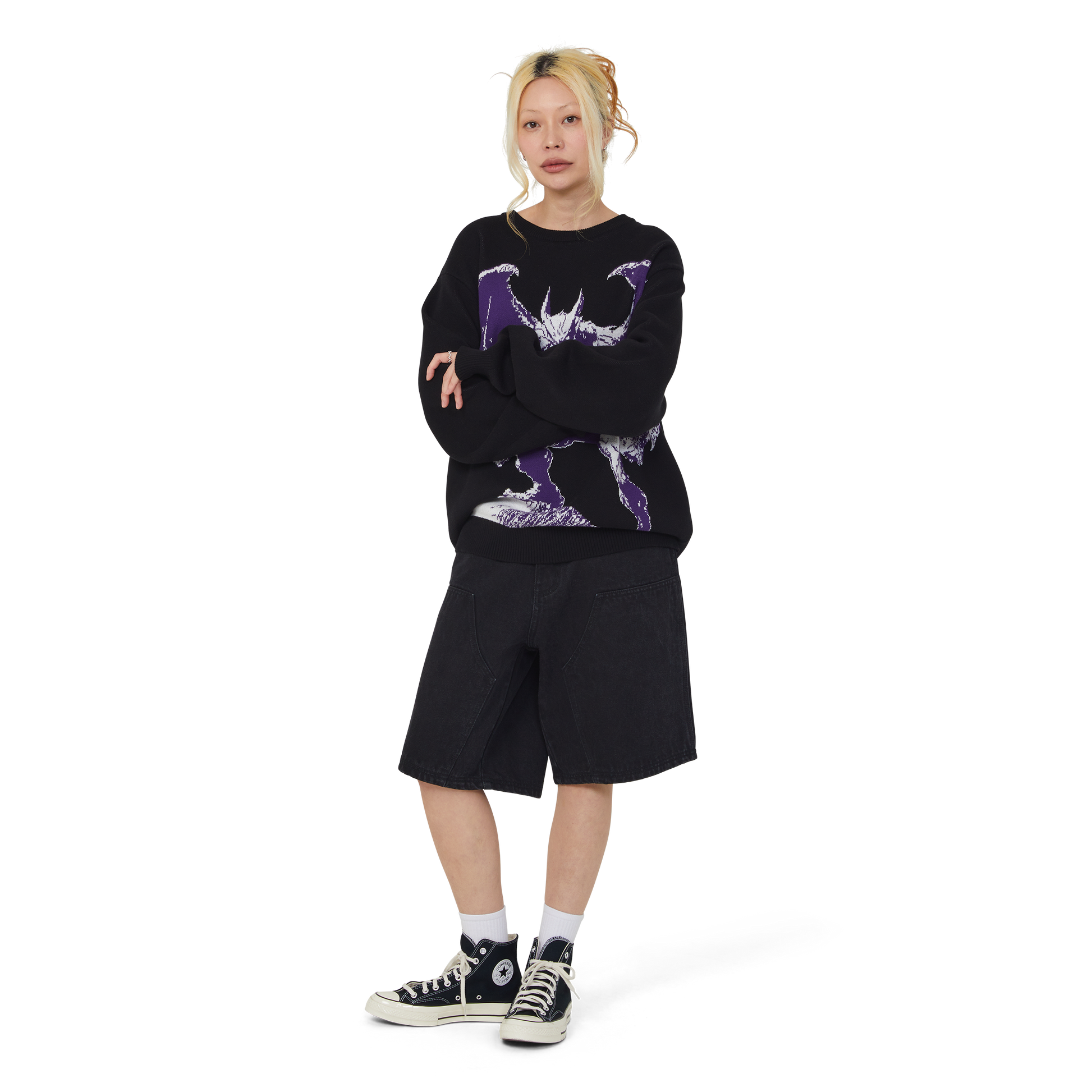 Huf Kinda Loose Double Knee Short Faded Black