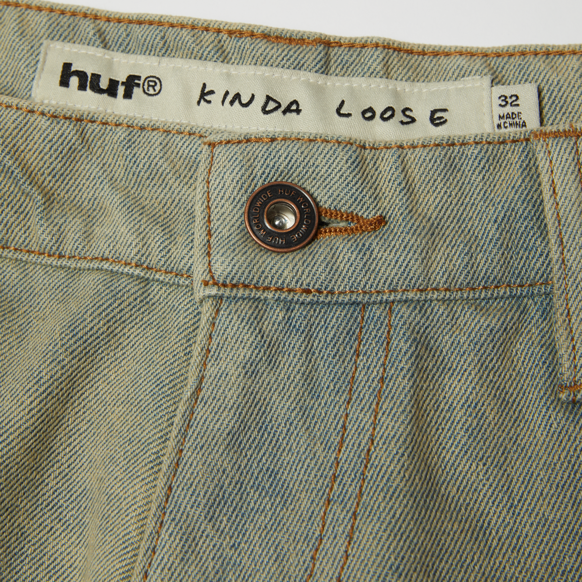 Huf Kinda Loose Double Knee Short Light Indigo