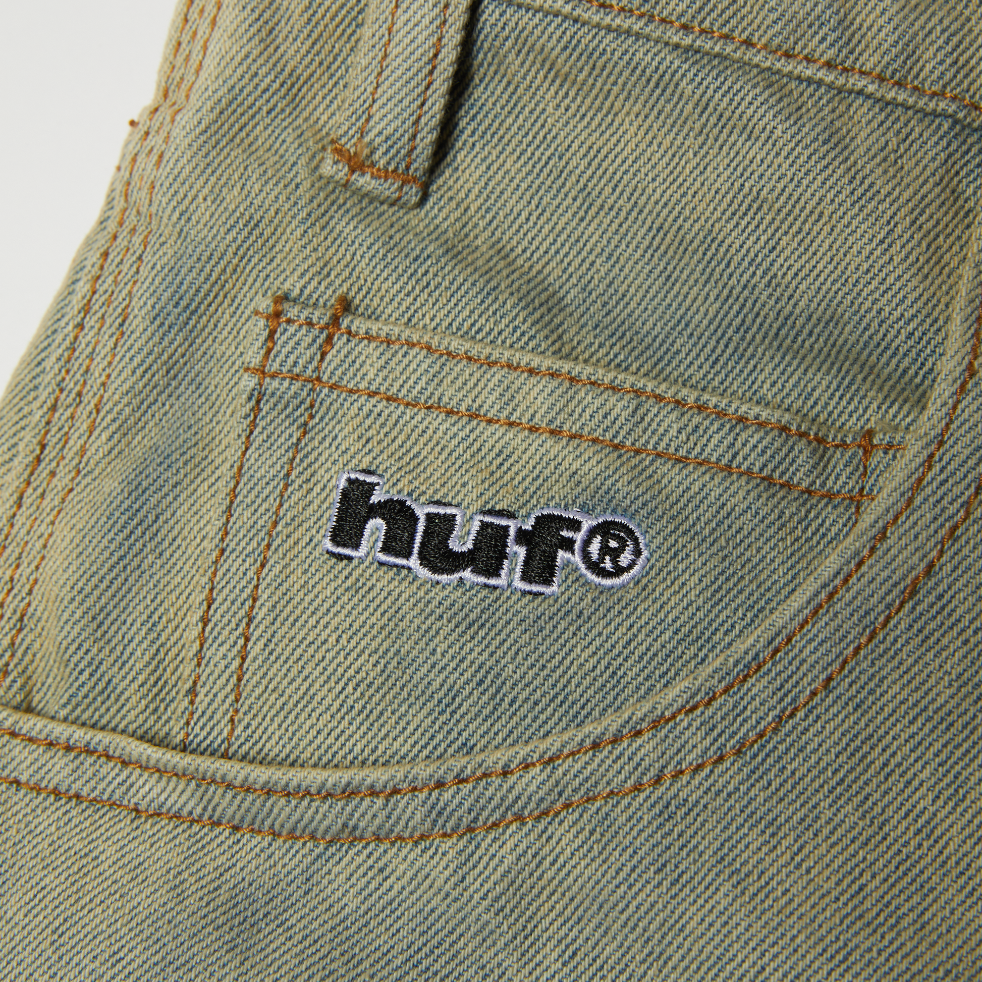 Huf Kinda Loose Double Knee Short Light Indigo