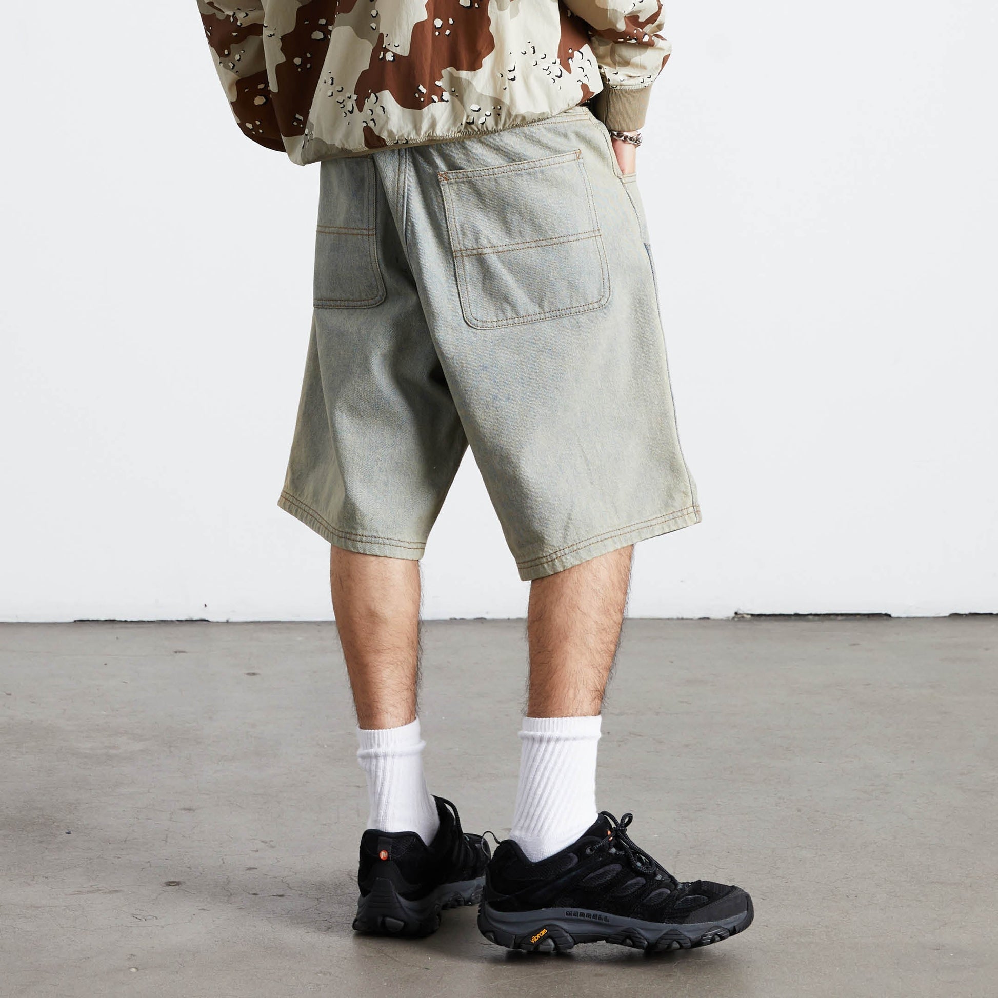 Huf Kinda Loose Double Knee Short Light Indigo