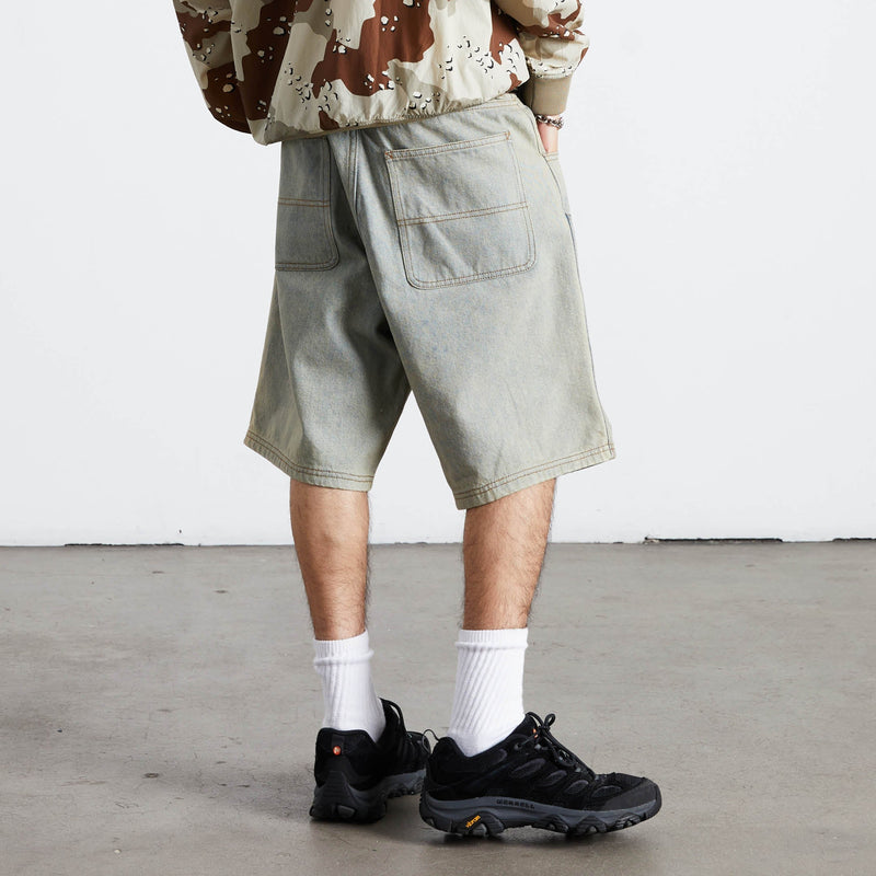 Huf Kinda Loose Double Knee Short Light Indigo