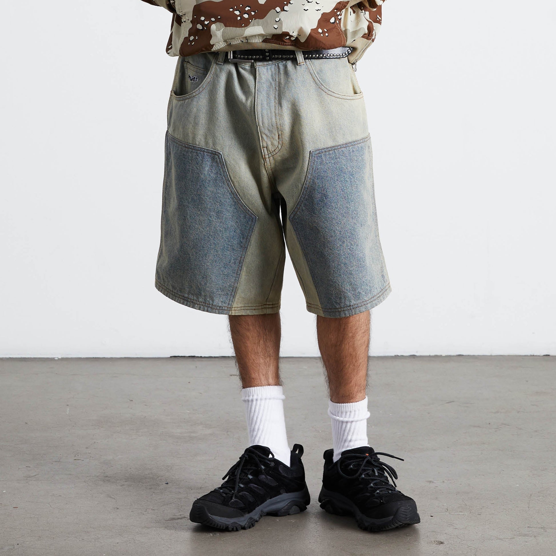 Huf Kinda Loose Double Knee Short Light Indigo