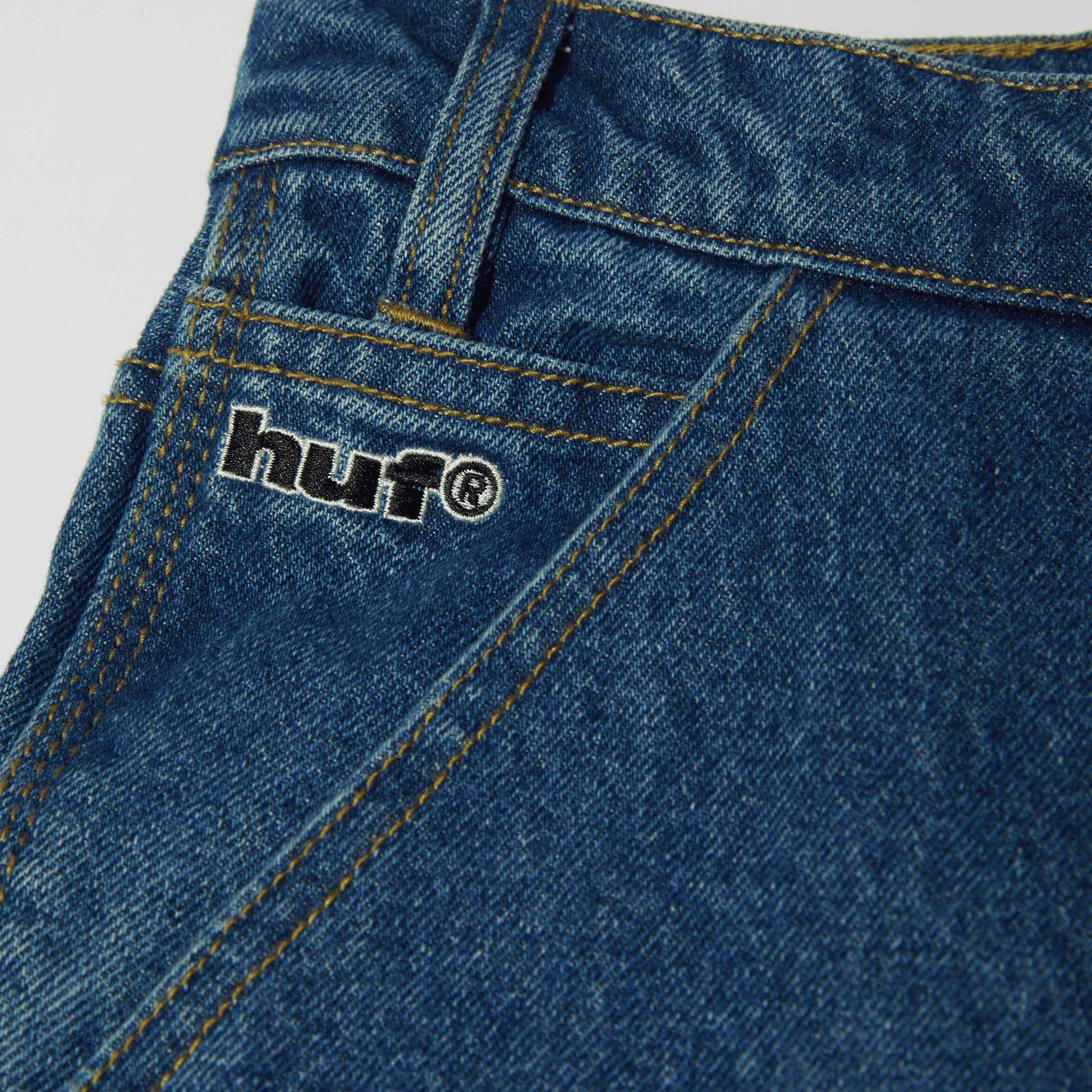 Huf Kinda Loose Double Knees Stone Wash Indigo