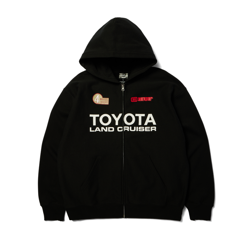 huf x Toyota Land Cruiser Heavyweight Full-Zip Hoodie Black