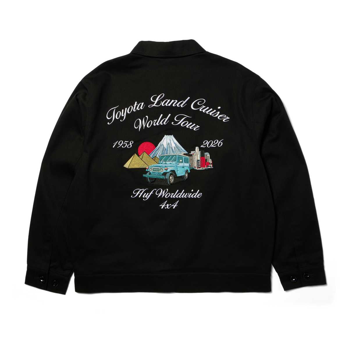 huf x Toyota Land Cruiser World Tour Jacket Black