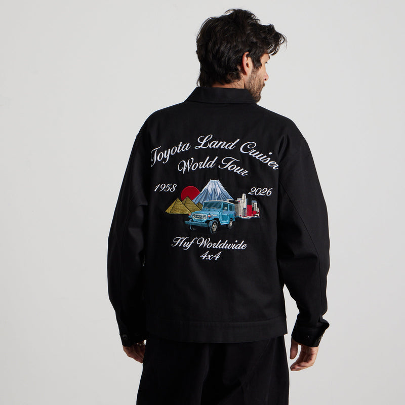 huf x Toyota Land Cruiser World Tour Jacket Black